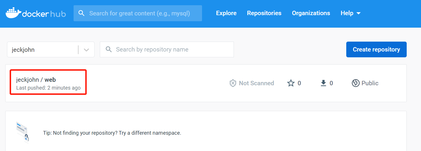 docker hub查看