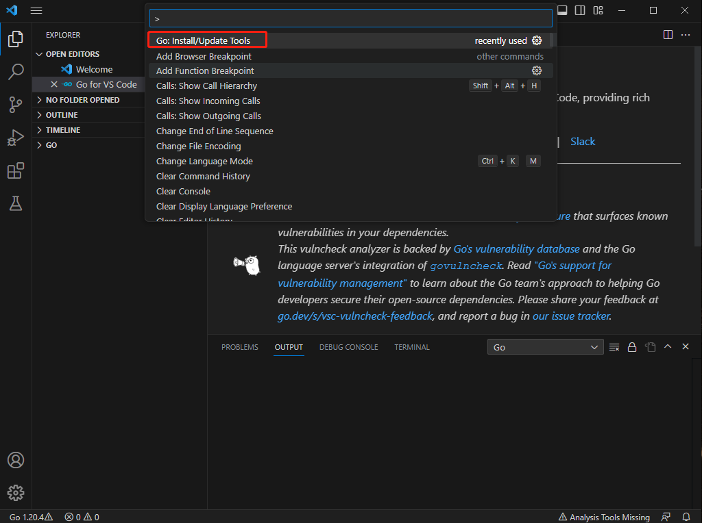 VSCode需要安装Go插件-3
