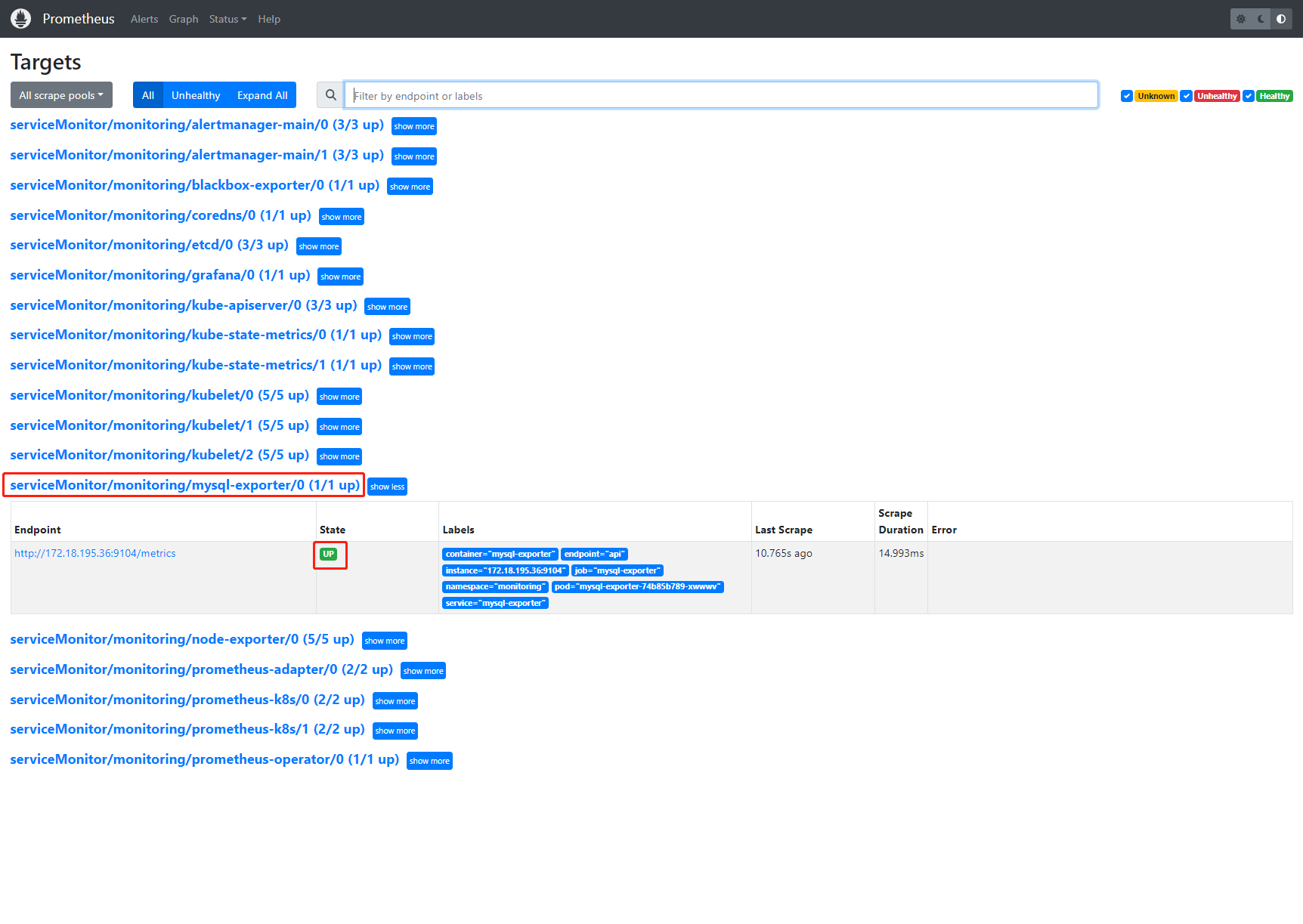 Prometheus监控非云原生应用Mysql-2